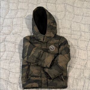 Kids Abercrombie Camouflage Hooded Puffer Jacket